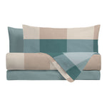 Completo Letto Singolo Atelier in Puro Cotone con stampa - Fantasia Kylian Ottanio
