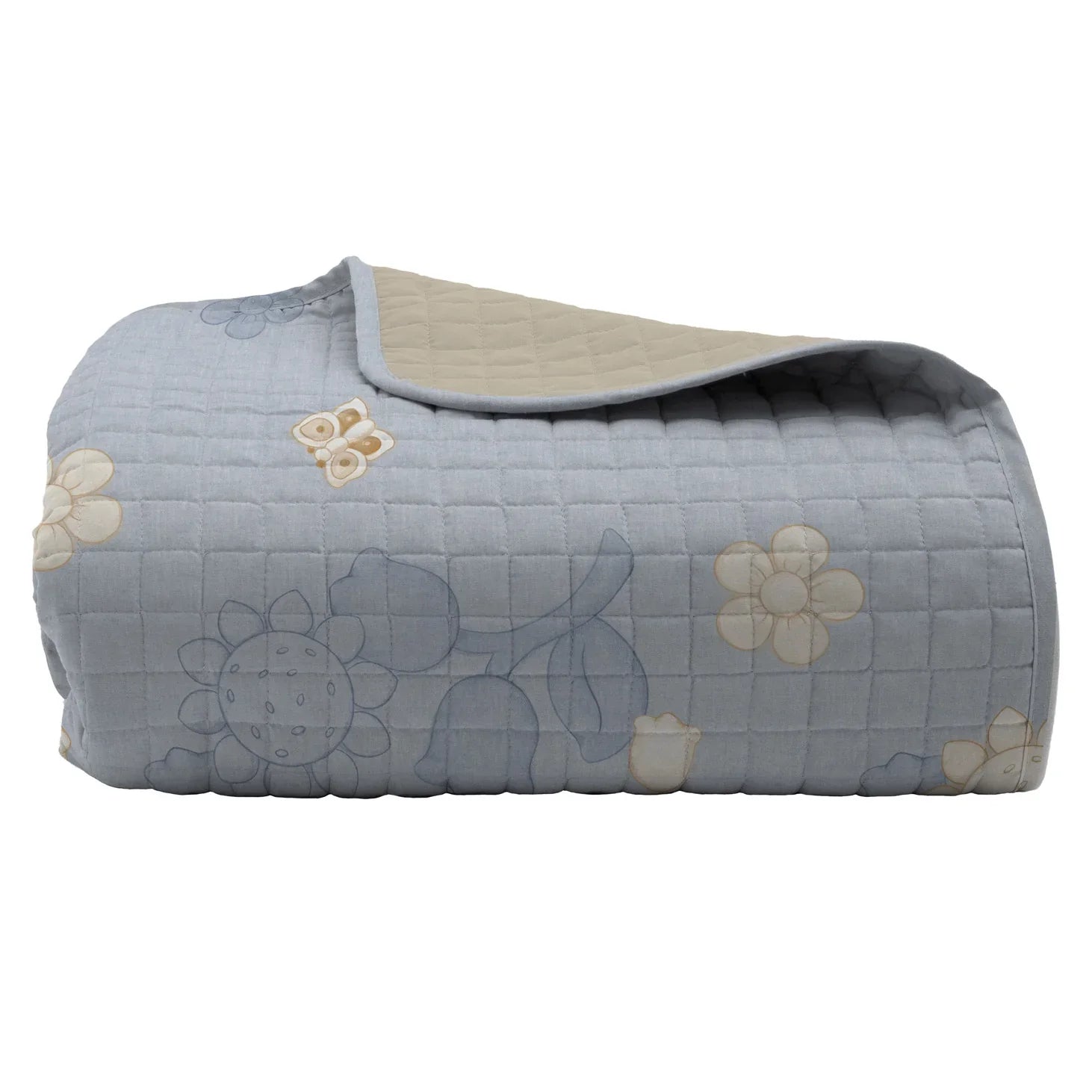 THUN® Trapuntino Matrimoniale Elegance con Stampa Digitale Grace Azzurro - Amo La Casa Shop