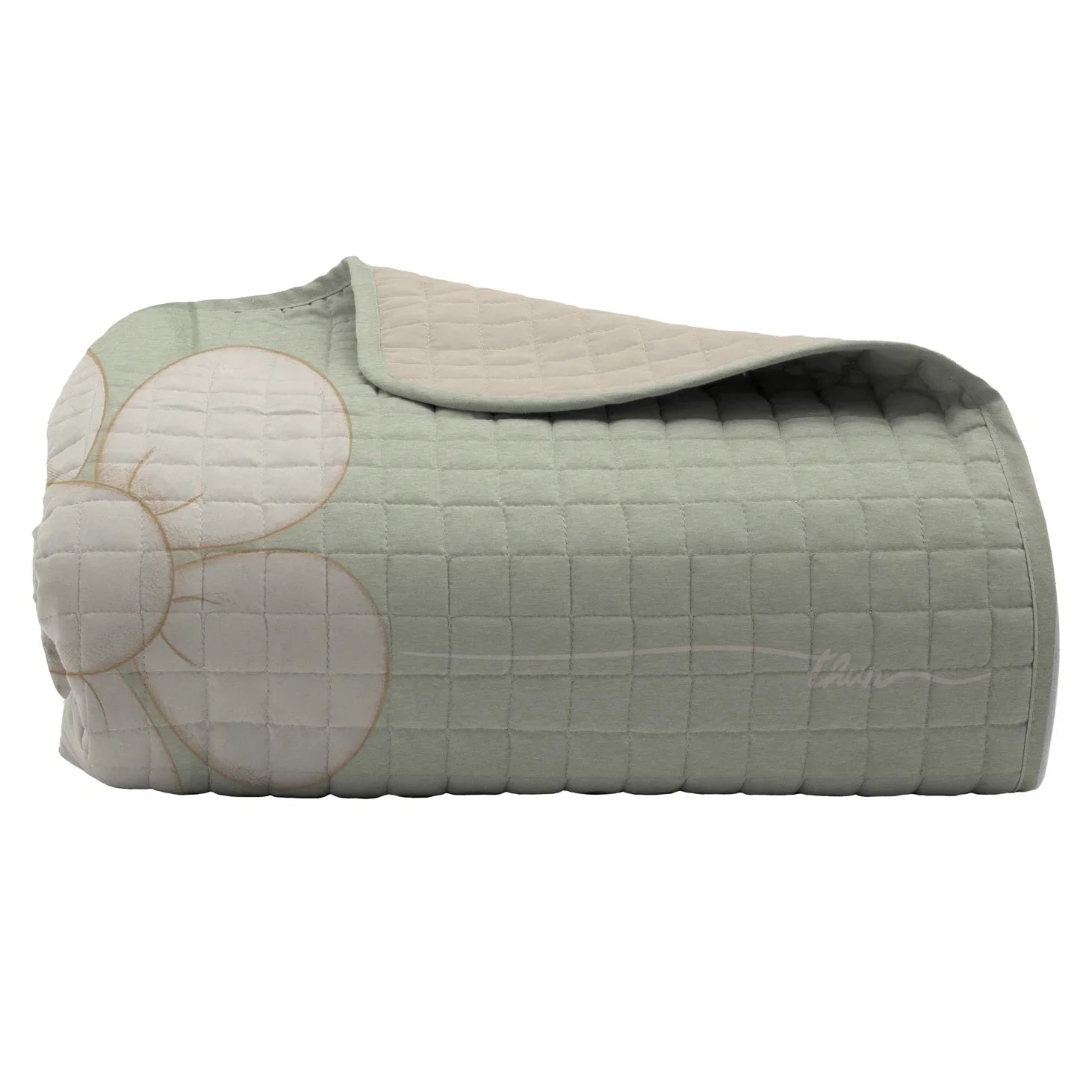 THUN® Trapuntino Matrimoniale Iconic Elegance con Stampa Digitale Grace Daisy Green - Amo La Casa Shop
