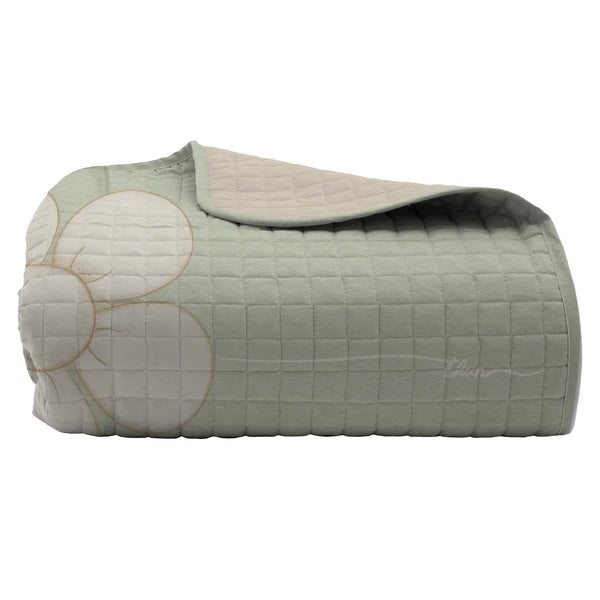 THUN® Trapuntino Matrimoniale Iconic Elegance con Stampa Digitale Grace Daisy Green - Amo La Casa Shop
