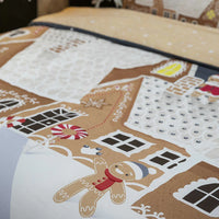Completo Letto Piazza e Mezza con Stampa Digitale - Fantasia Sierra Sugar Gingerbread Multicolor - Amo La Casa Shop