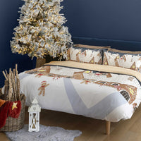 Completo Letto Piazza e Mezza con Stampa Digitale - Fantasia Sierra Sugar Gingerbread Multicolor - Amo La Casa Shop