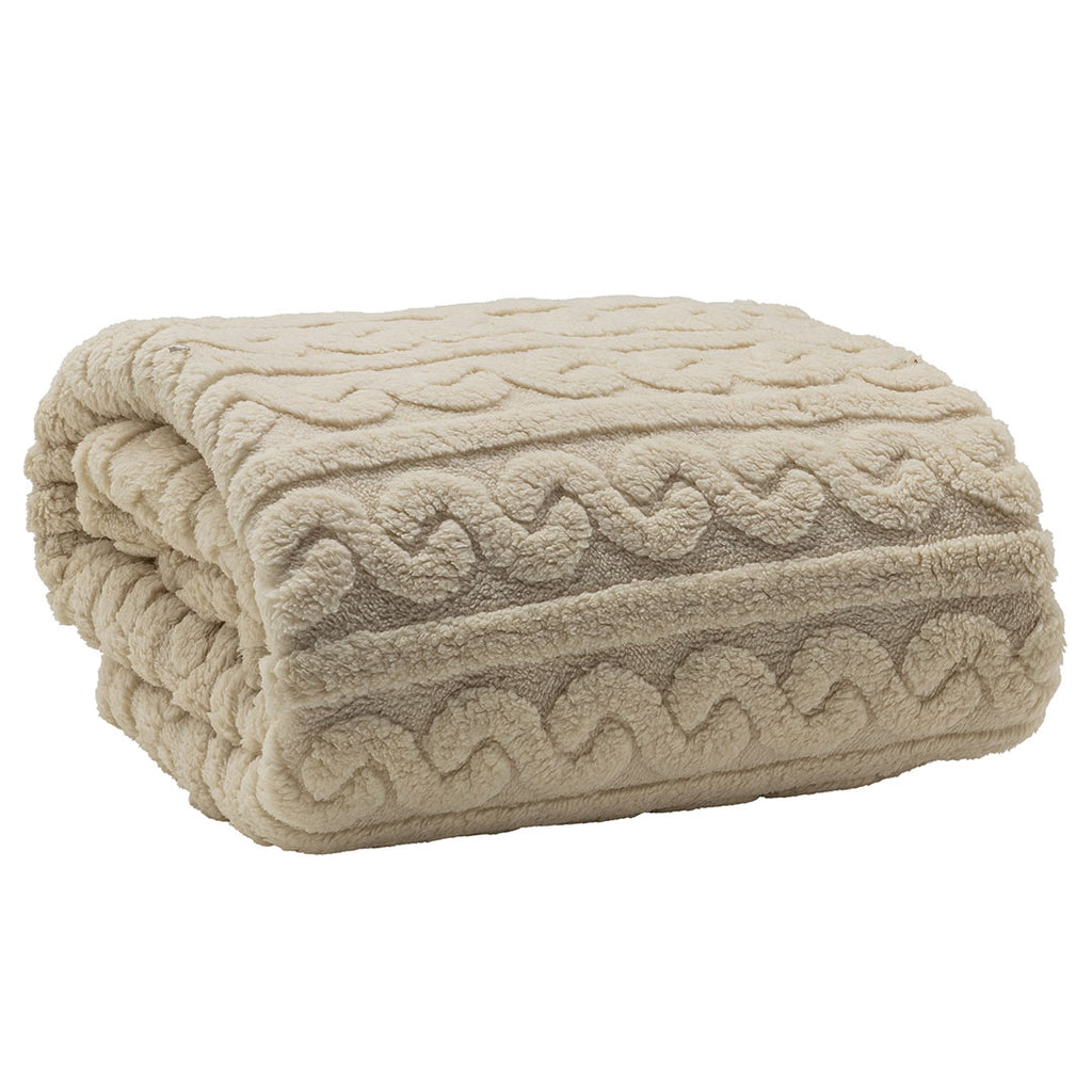 Coperta Marmolada 250x200 cm Dolomites Dream Tinta Unita Cream - Amo La Casa Shop