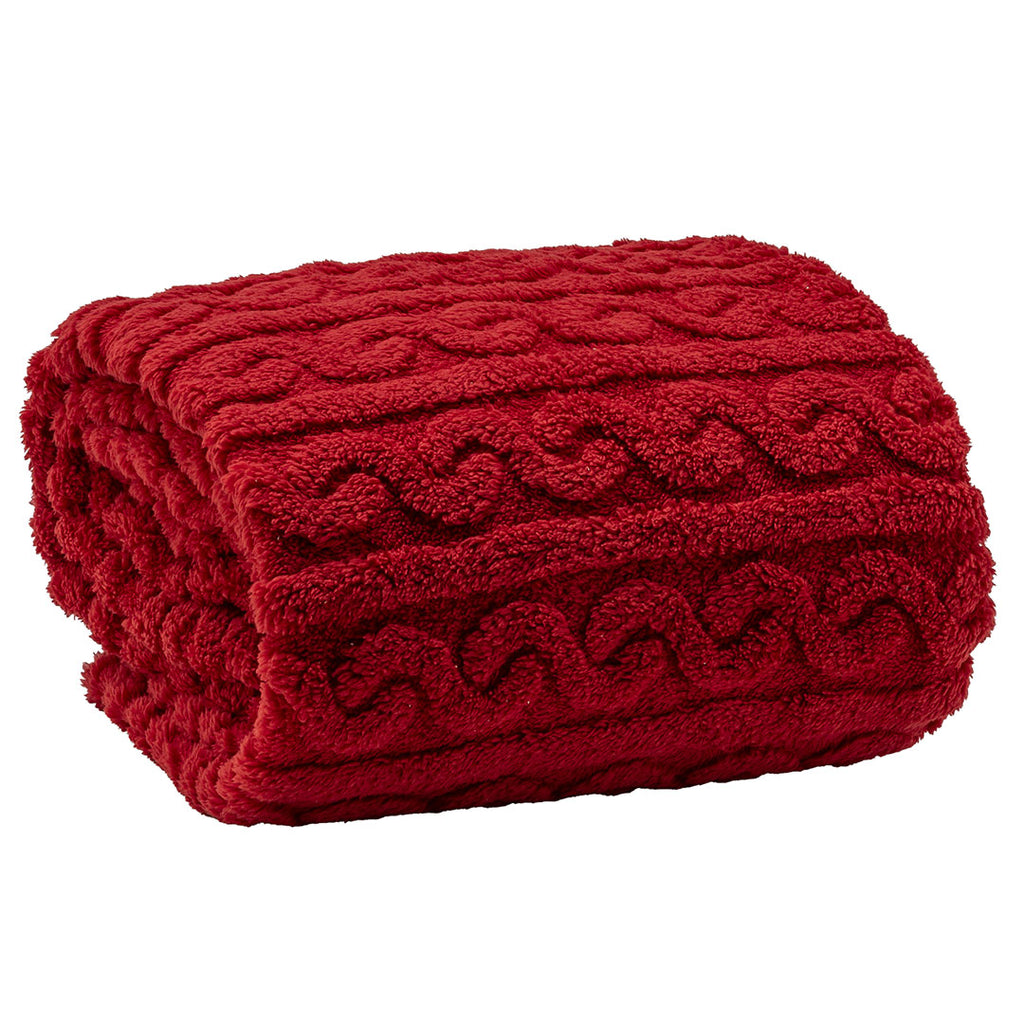 Coperta Marmolada 250x200 cm Dolomites Dream Tinta Unita Red - Amo La Casa Shop