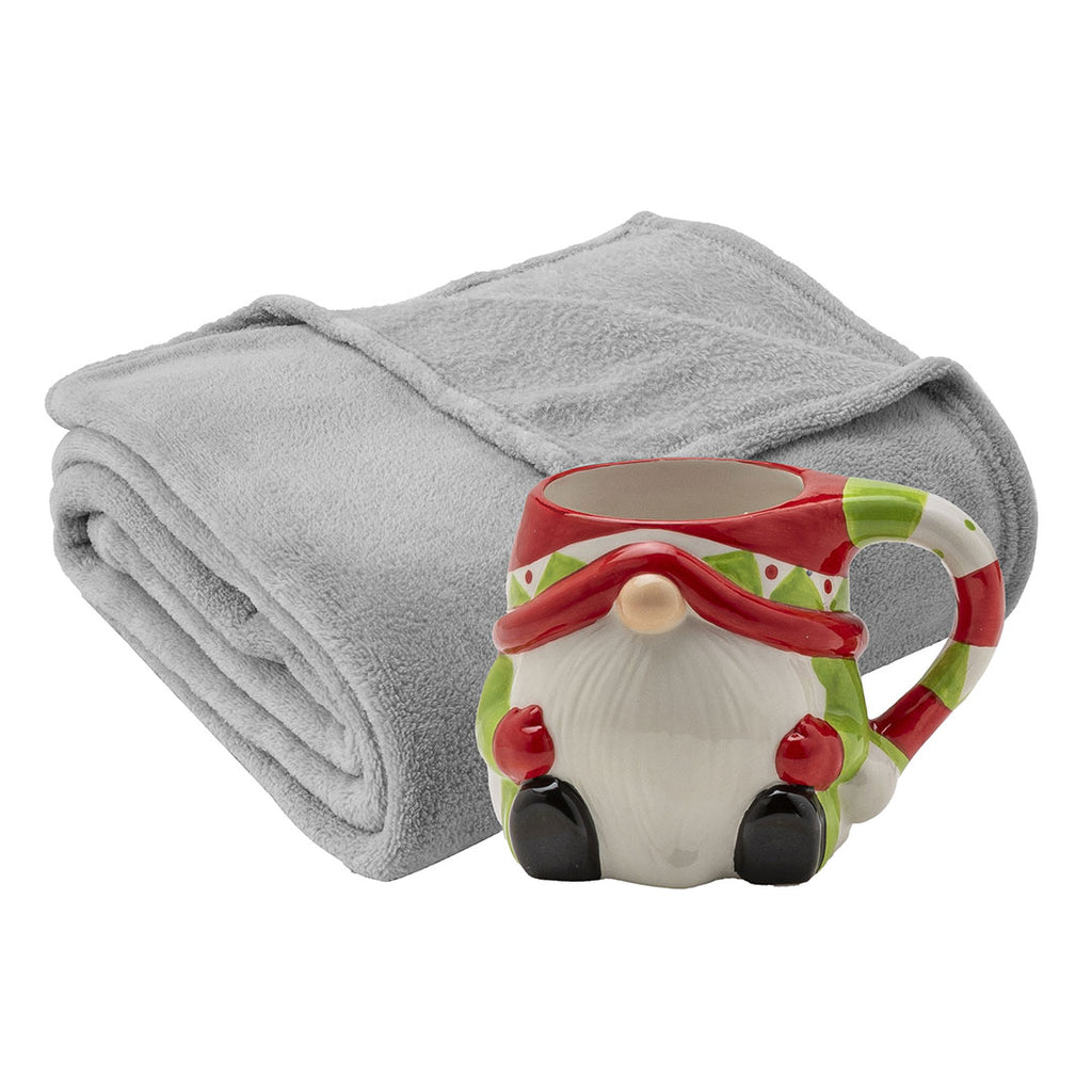 Set Coperta 120x160 cm + Tazza Pyrenees Present Gnome Grey - Amo La Casa Shop