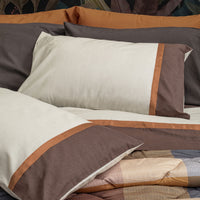 Completo Letto Matrimoniale in Cotone - Fantasia Tricolore Brandy Rust - Amo La Casa Shop