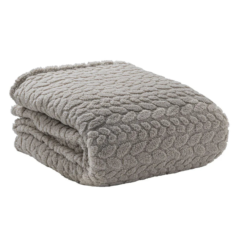 Plaid 120x160 cm Cognac Brandy Tinta Unita Grigio - Amo La Casa Shop