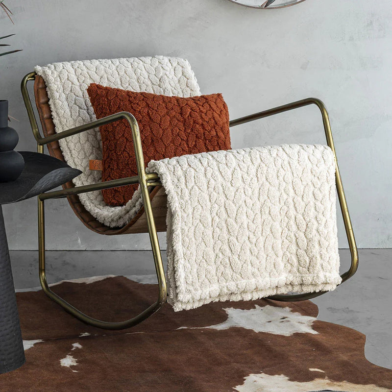 Plaid 120x160 cm Cognac Brandy Tinta Unita Grigio Scuro - Amo La Casa Shop