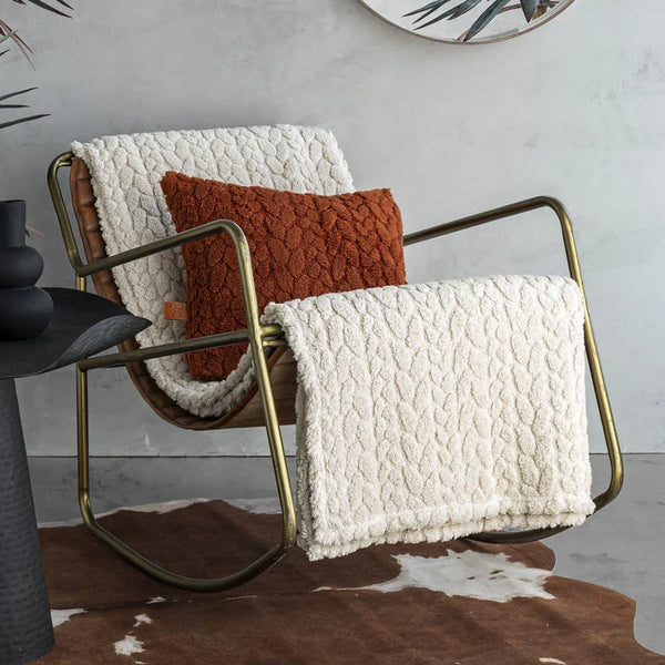 Coperta 150x200 cm Cognac Brandy Tinta Unita Grigio Scuro - Amo La Casa Shop