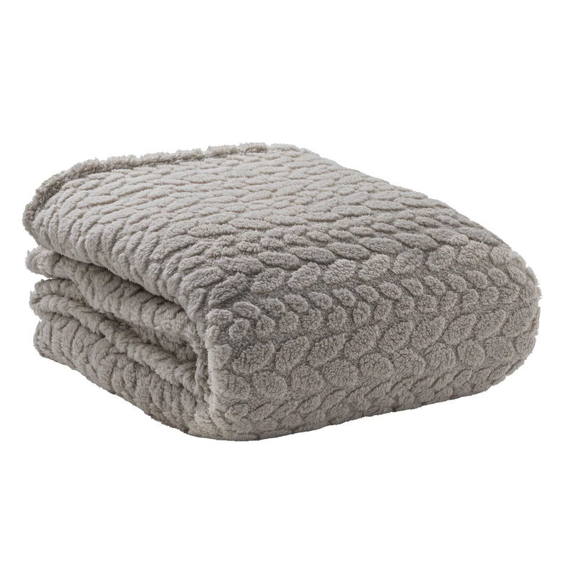 Coperta 250x200 cm Cognac Brandy Tinta Unita Grigio - Amo La Casa Shop