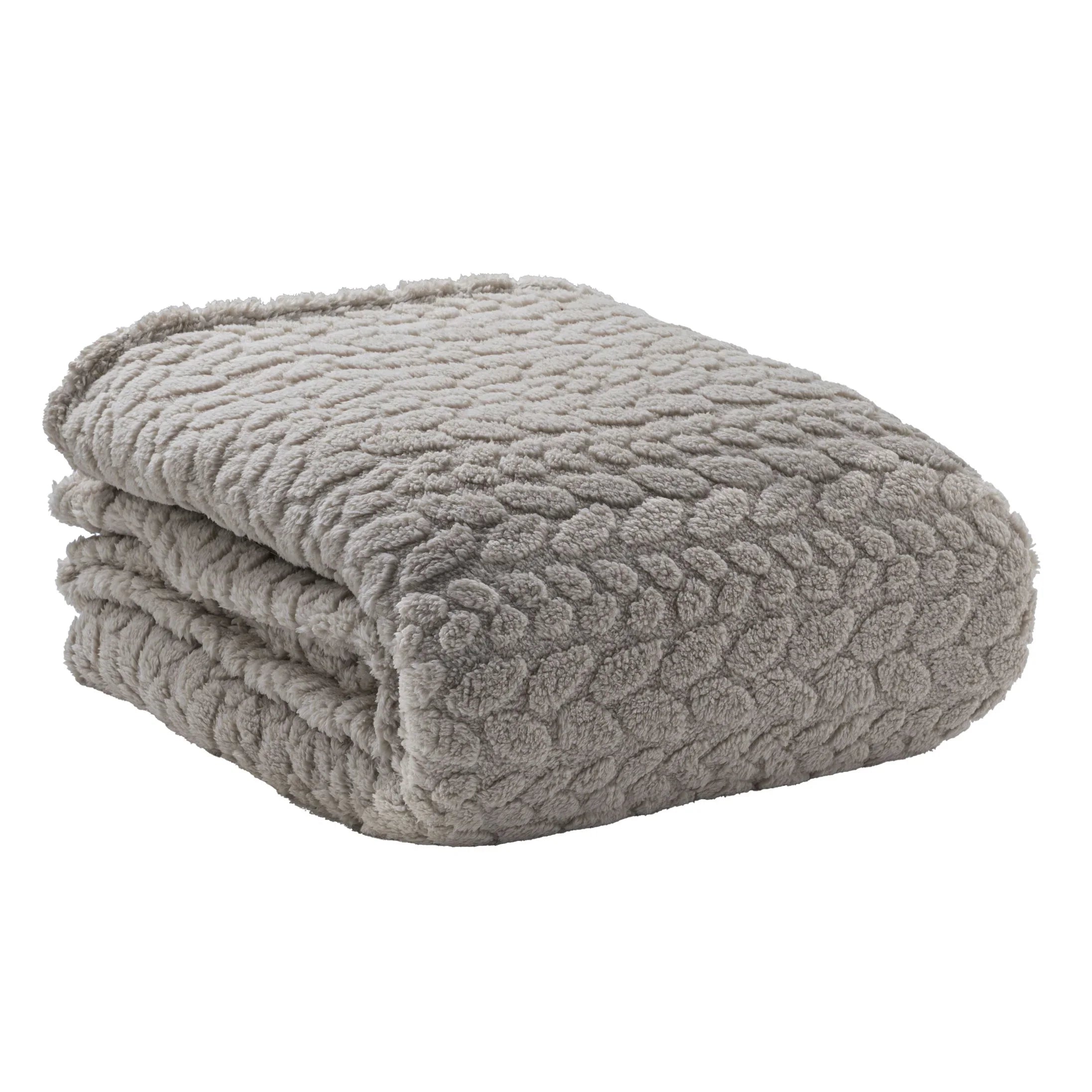 Coperta 150x200 cm Cognac Brandy Tinta Unita Grigio - Amo La Casa Shop
