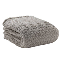Coperta 150x200 cm Cognac Brandy Tinta Unita Grigio - Amo La Casa Shop