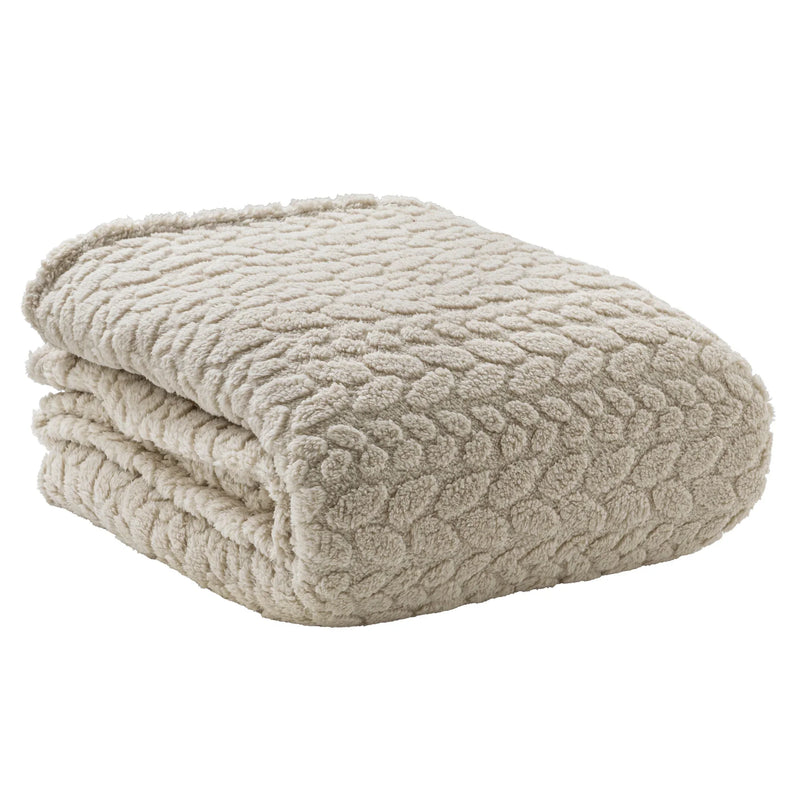 Coperta 150x200 cm Cognac Brandy Tinta Unita Cream - Amo La Casa Shop