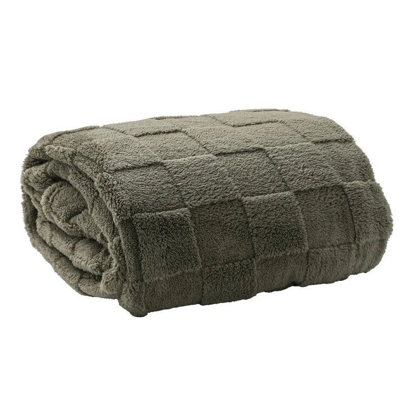 Plaid 120x160cm Juniper Gin Tinta Unita Verde - Amo La Casa Shop