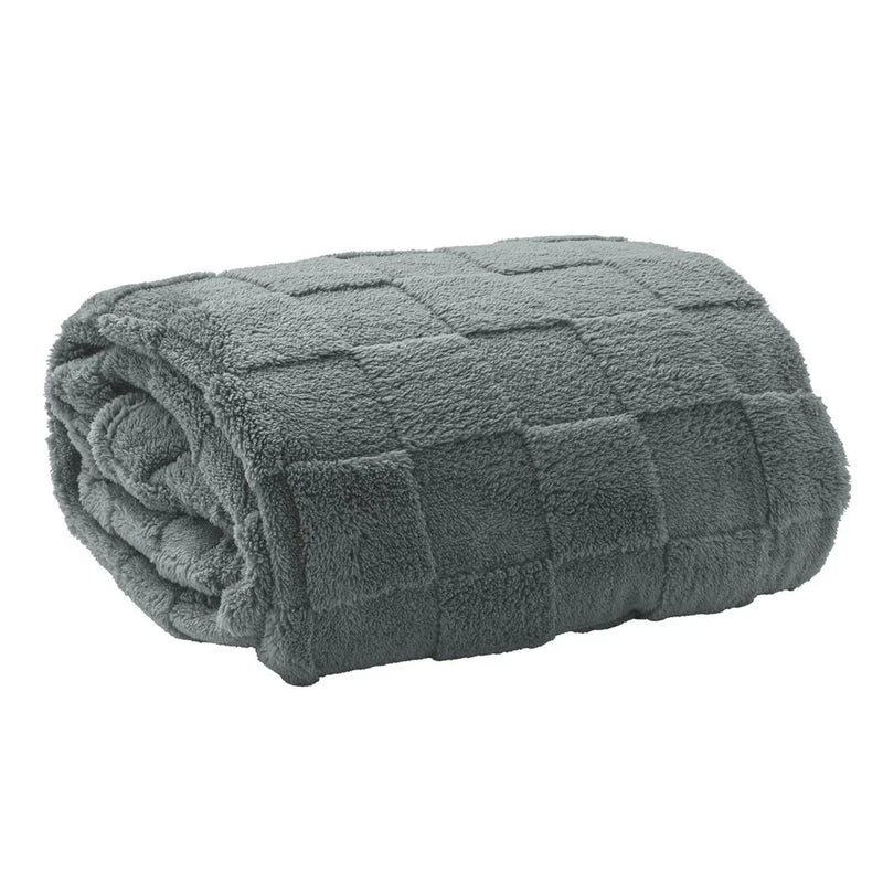 Plaid 120x160cm Juniper Gin Tinta Unita Blue - Amo La Casa Shop