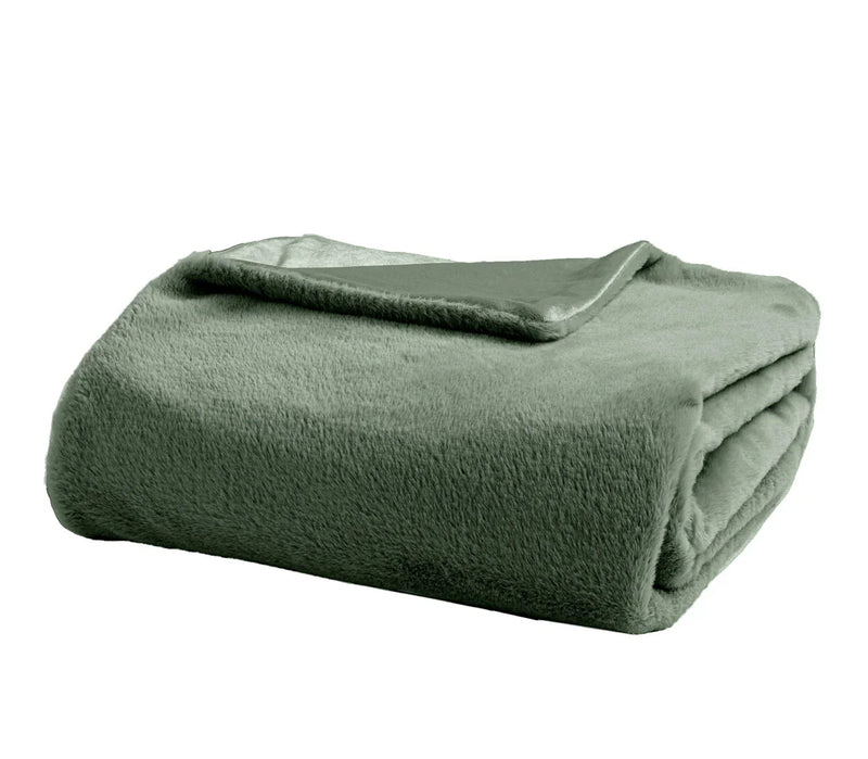 Coperta Artemisia 150x200 cm Absinthe Tinta Unita Verde - Amo La Casa Shop