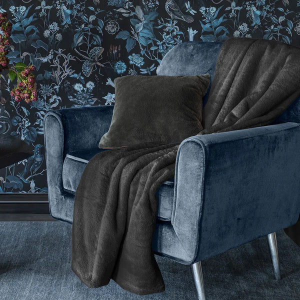Coperta Artemisia 250x200 cm Absinthe Tinta Unita Dark Grey - Amo La Casa Shop