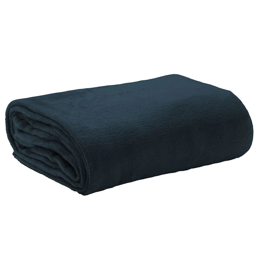 Coperta 150x200cm Whisky Tinta Unita Ottanio - Amo La Casa Shop