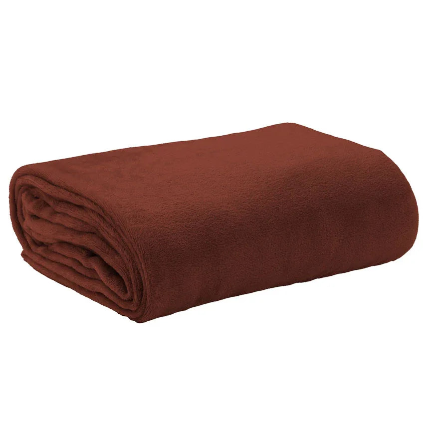 Coperta 150x200cm Whisky Tinta Unita Rust - Amo La Casa Shop
