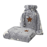 THUN® Coperta Con Borsa 70x100cm Abbracciami Star Glow in the Dark Blue - Amo La Casa Shop