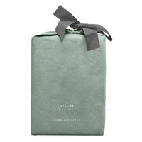 Completo Letto Matrimoniale in Cotone Atelier Fragrance Tinta Unita Sage Green