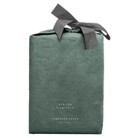 Completo Letto Matrimoniale in Cotone Atelier Fragrance Tinta Unita Dark Green