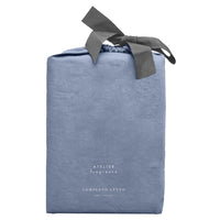 Completo Letto Matrimoniale in Cotone Atelier Fragrance Tinta Unita Blue