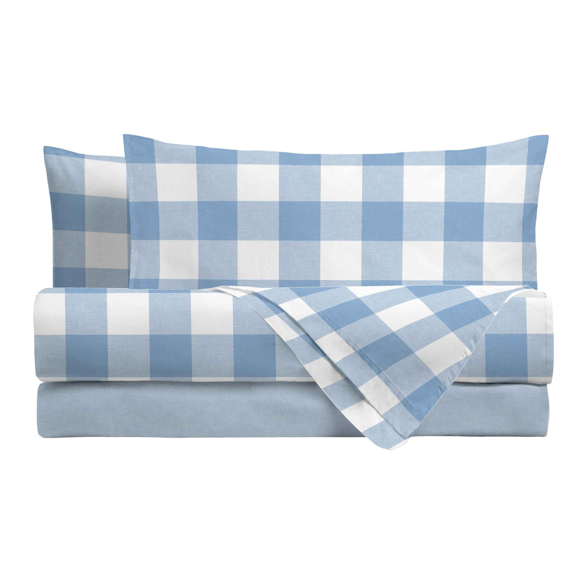 Completo Letto Matrimoniale in Cotone con Stampa - Fantasia Secret Garden Leonard Light Blue