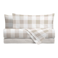 Completo Letto Piazza e Mezza in Cotone con Stampa - Fantasia Secret Garden Leonard Beige