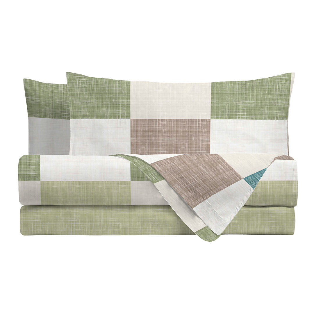 Di Maestro Completo Letto Stampato  Matrimoniale Esmond Green
