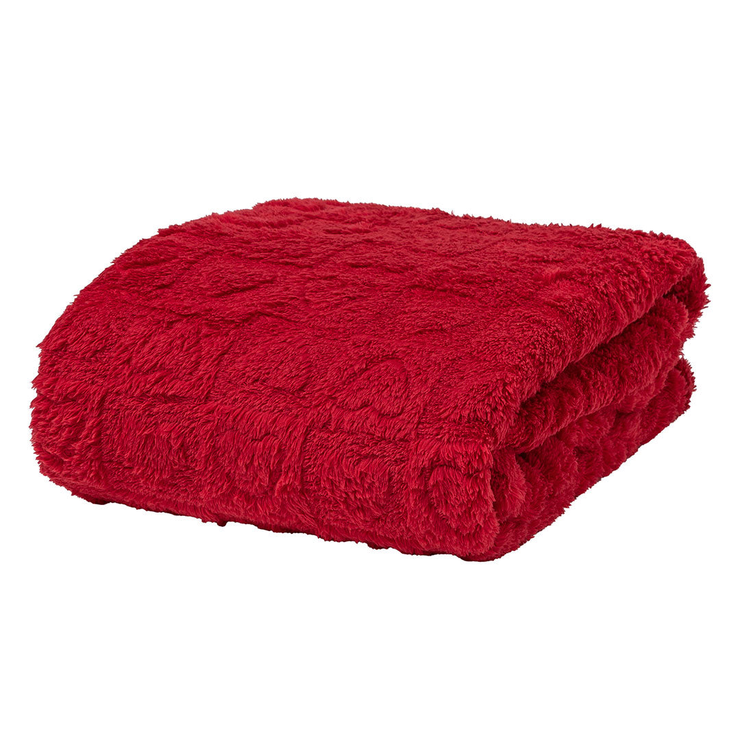 Coperta Lovely Reindeer 250x200 cm Heart Red