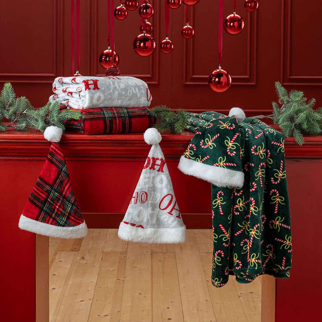 Plaid e Cappello Jolly Gift 120x160 cm Edinburgh Red