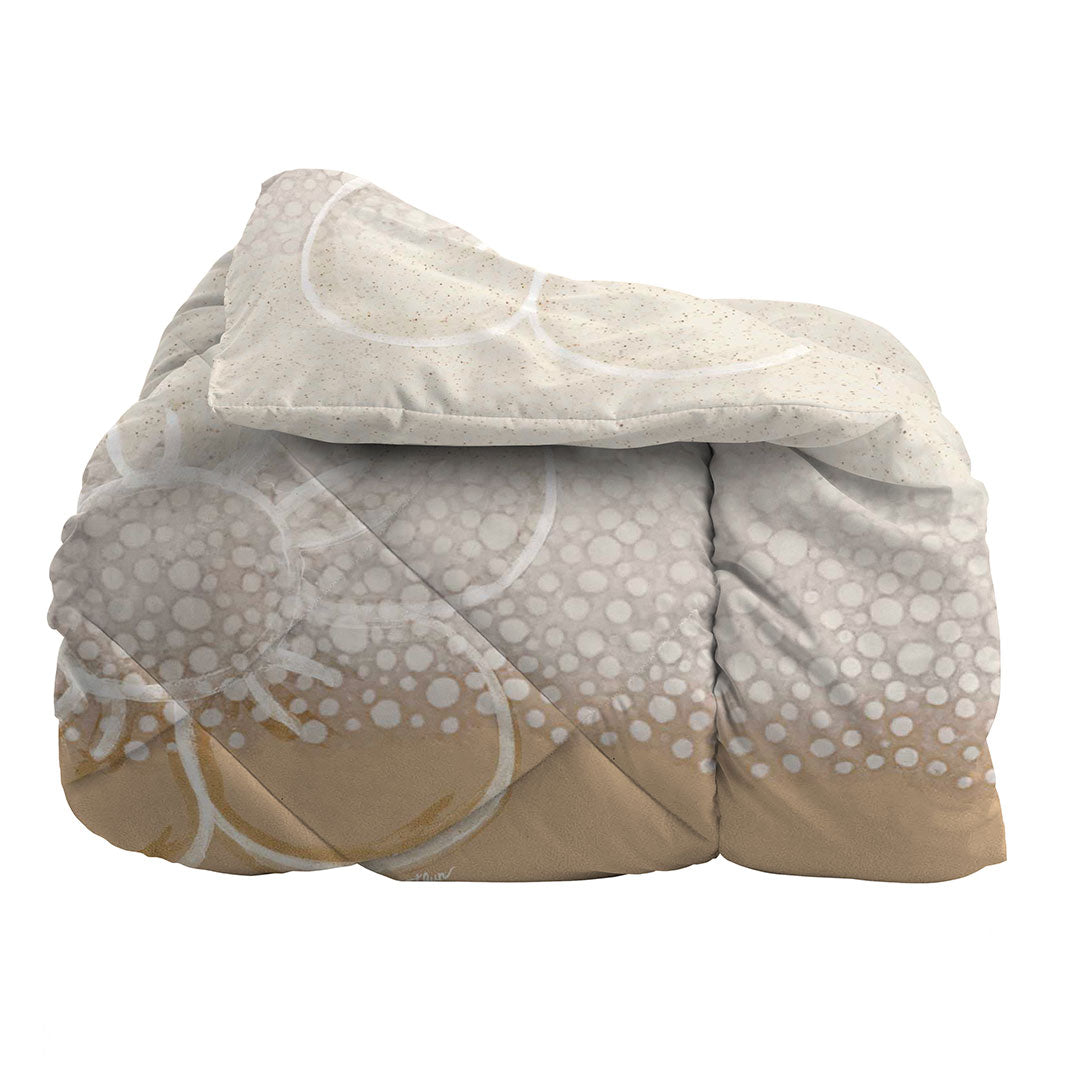 THUN® Trapunta Matrimoniale New Elegance - Fantasia Margherita Daisy Beige