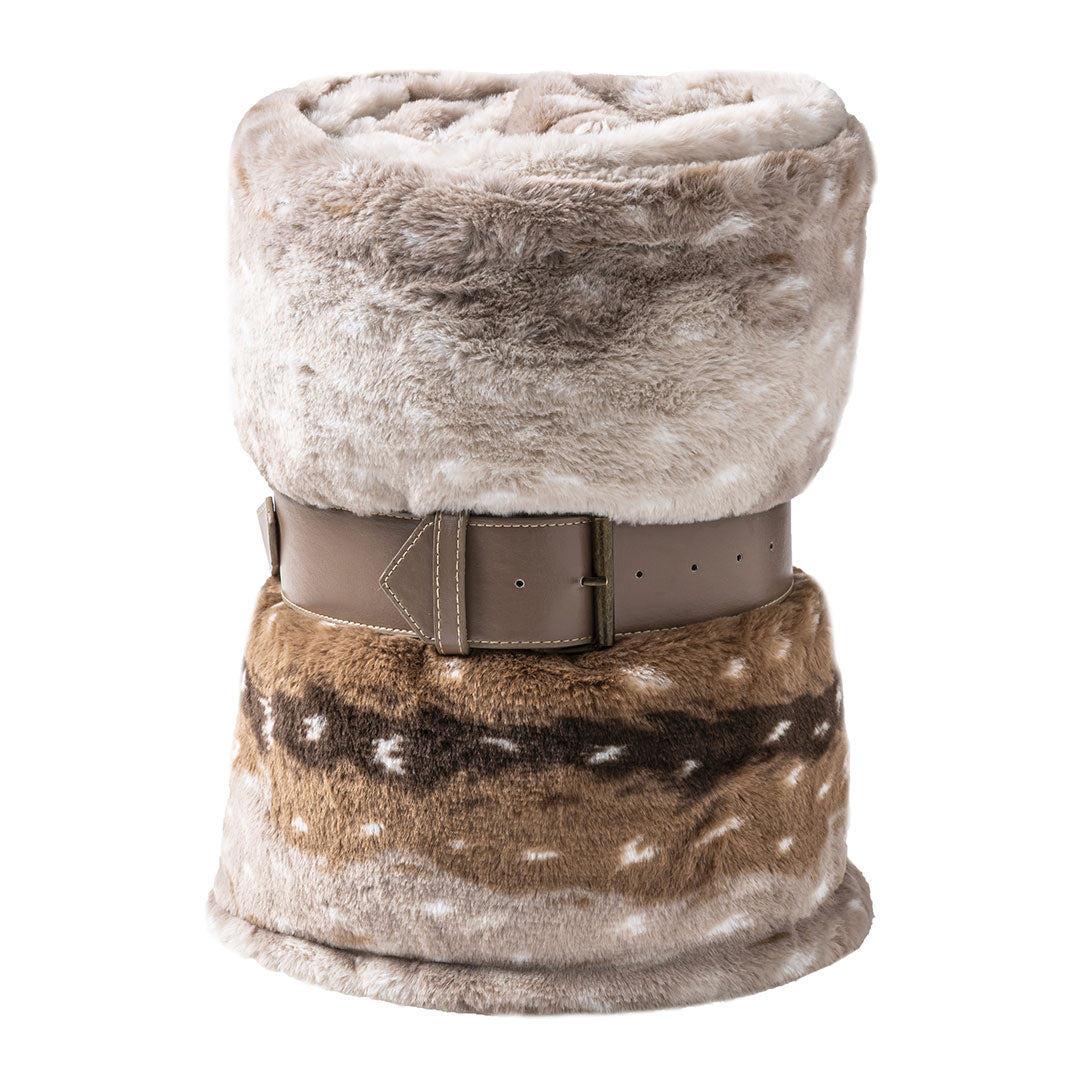 THUN® Maxi Plaid Himalaya 130x170 Bosco D'Inverno - Fantasia Renna Deer Stone