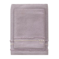 THUN® Set 2 Asciugamani Country Bloom 40x60 + 60x100 cm Tinta Unita Lilac - Amo La Casa Shop