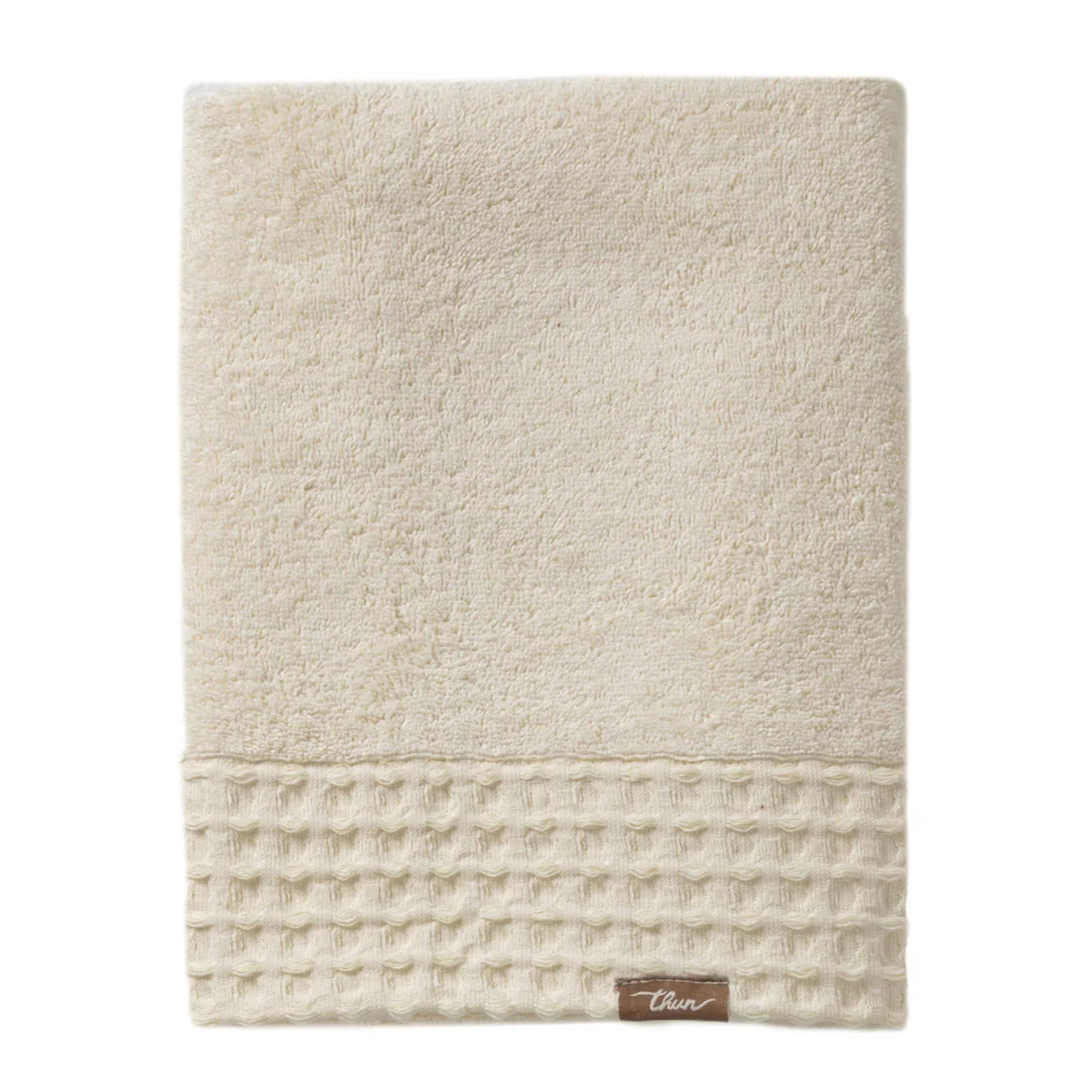 THUN® Asciugamano Telo Doccia Iconic Elegance 90x140 cm Tinta Unita Cream - Amo La Casa Shop