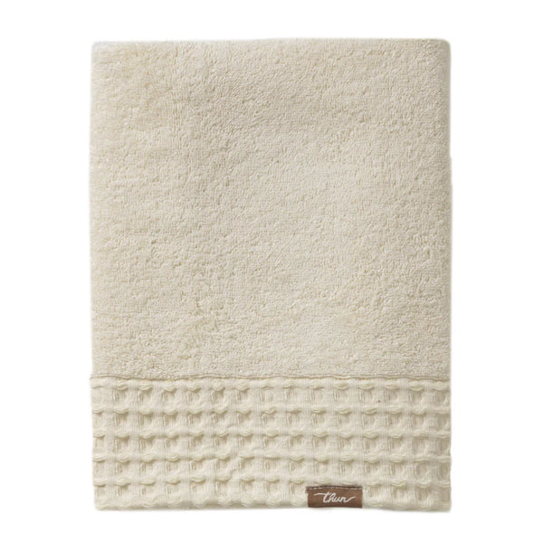 THUN® Asciugamano Telo Doccia Iconic Elegance 90x140 cm Tinta Unita Cream - Amo La Casa Shop