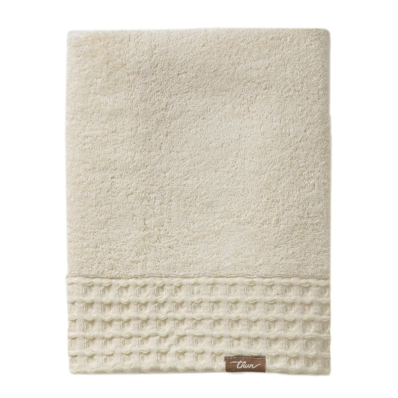 THUN® Asciugamano Telo Doccia Iconic Elegance 90x140 cm Tinta Unita Cream - Amo La Casa Shop