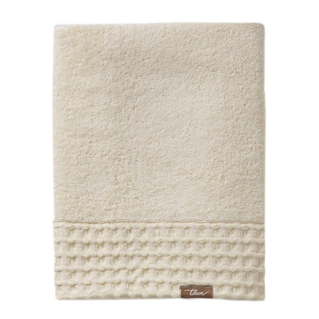 THUN® Asciugamano Telo Doccia Iconic Elegance 90x140 cm Tinta Unita Cream - Amo La Casa Shop