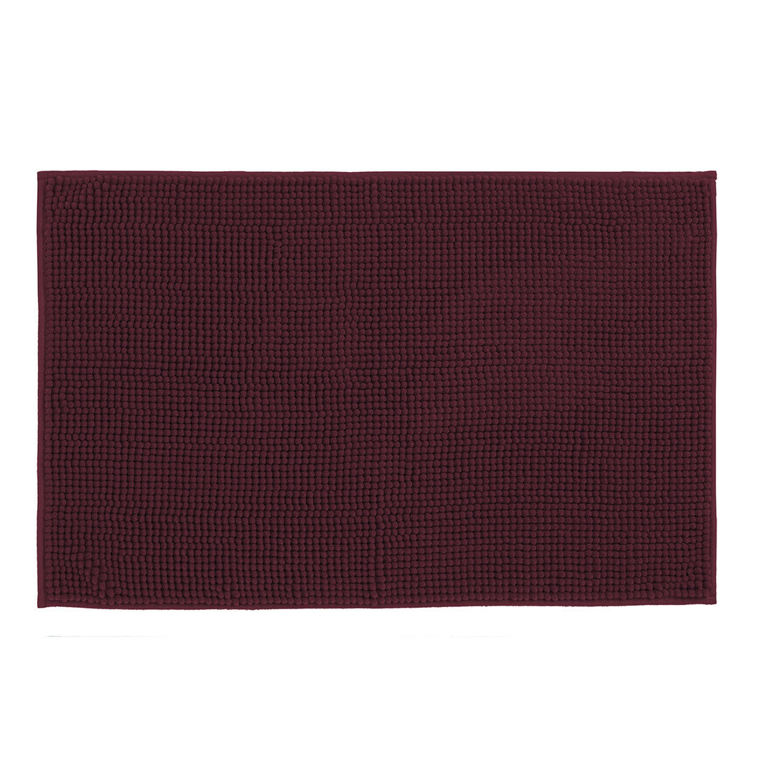 Tappeto Bagno 50x80 Lipari Gin Tinta Unita Bordeaux - Amo La Casa Shop