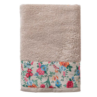 Asciugamano Telo Doccia Secret Garden 70x140 cm Tinta Unita Beige