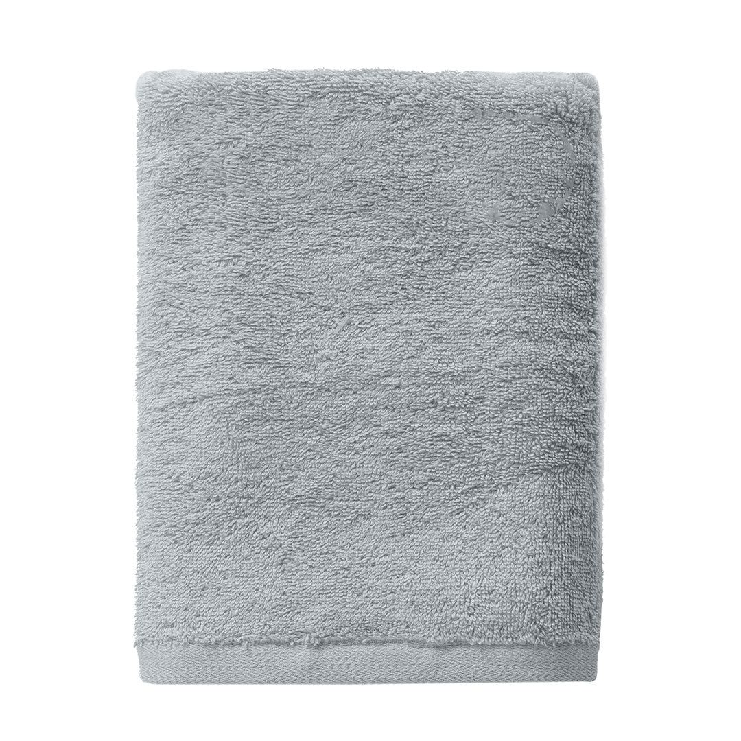 Asciugamano in Spugna di Cotone Atelier Fragrance 70x140 cm Tinta Unita Silver Sky