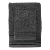 Set 2 Asciugamani Relax Me Standard Tinta Unita Dark Grey
