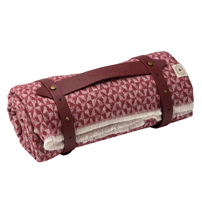 Tuscan Cottage Plaid Garfagnana con Briglia 130x180 Aubergine - Made in Italy 🇮🇹