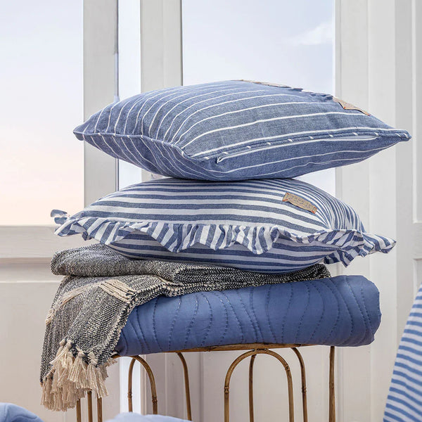 Cuscino Tinto In Filo 40x40 cm Evan Blue - Amo La Casa Shop