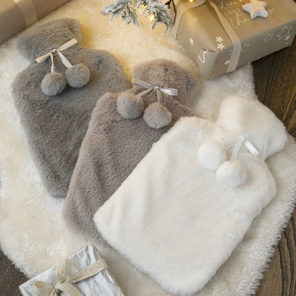 Borsa Acqua Calda Fur Himalayan Home Tinta Unita Cream - Amo La Casa Shop