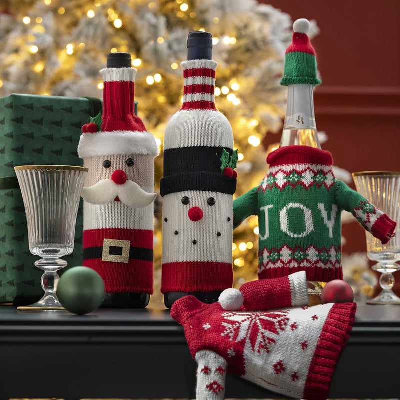 Copri Bottiglia Pyrenees Present Snowflakes Red - Amo La Casa Shop