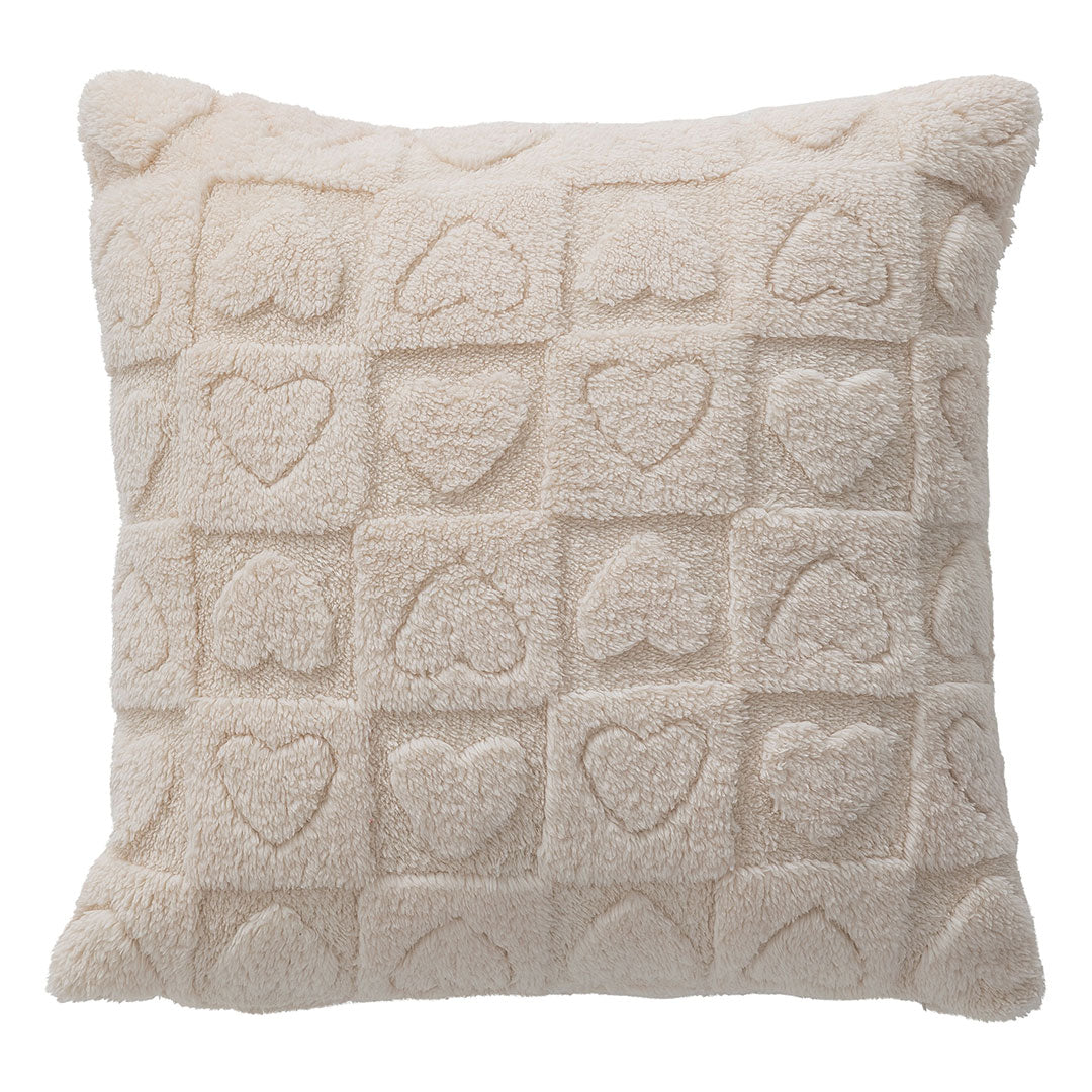 Cuscino Lovely Reindeer 40x40 Heart Cream