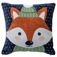 Cuscino Jacquard Comfy Knit 40x40 Fox Blue