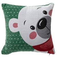 Cuscino Jacquard Comfy Knit 40x40 Bear Green